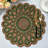The Dodgens Round Beaded Placemats Set with Shimmering symmetrical design for Luxury Table Decor-98271995