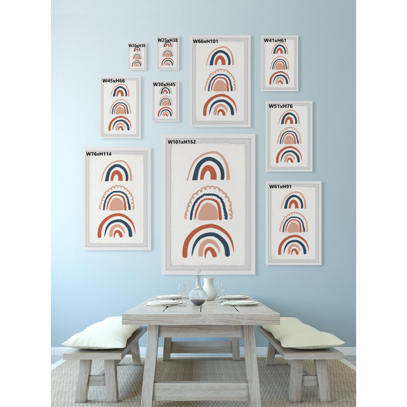 Mystic Rainbows - Single Picture Frame Painting, 91cm H x 61cm W x 3.81cm D