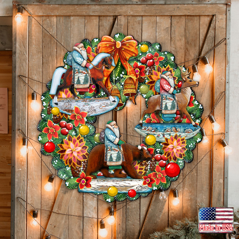G. Debrekht Handcrafted Faux Wood 18'' Wreath