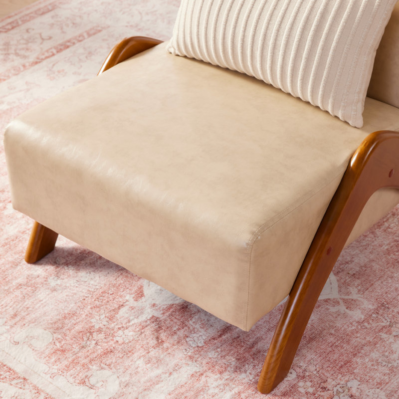 Ensemble de 2 chaises d'appoint rembourrées, Ivoire ivoire