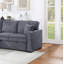 Ensemble de canapé convertible modulaire convertible en velours côtelé gris foncé-1611281935