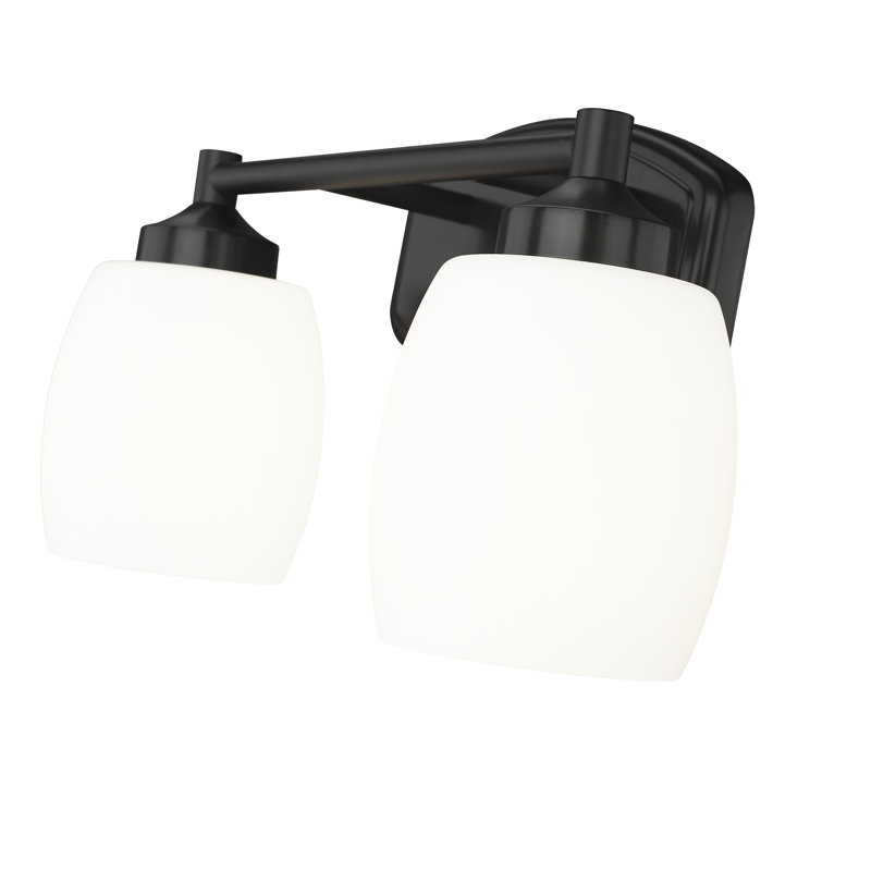Meuble-lavabo 2 lumières Kendrick, Noir mat