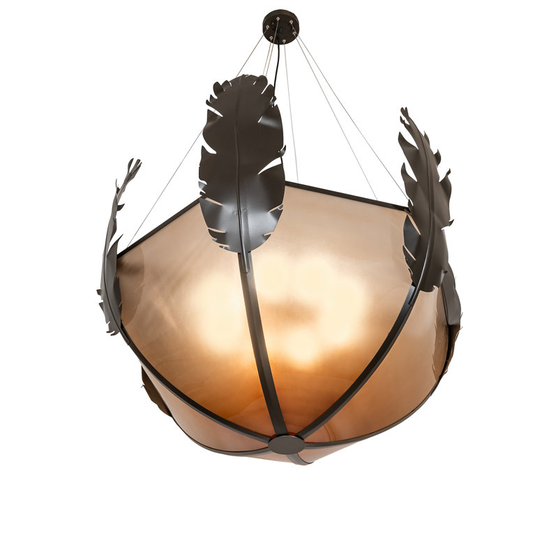 48" Wide Feather Pendant