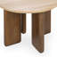Table de bout ronde en travertin Idella