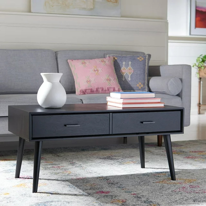 Table basse avec rangement Foerster, Noir