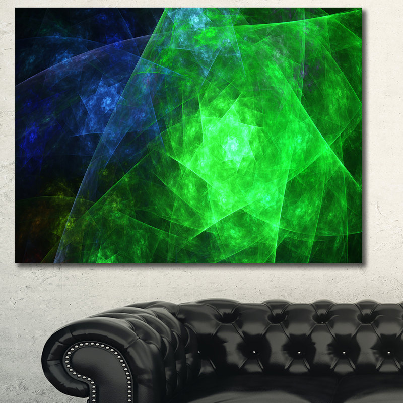 « green rotatif polyèdre », impression sur toile tendue, H 30 po x l 40 po x P 1 po