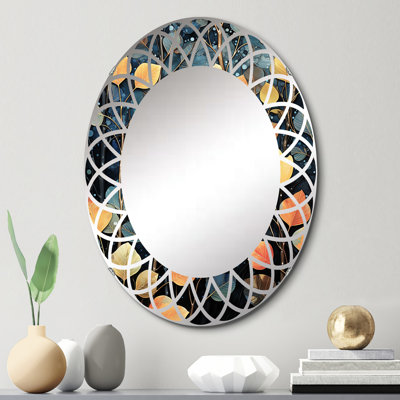 Calaina - Miroir mural floral ovale