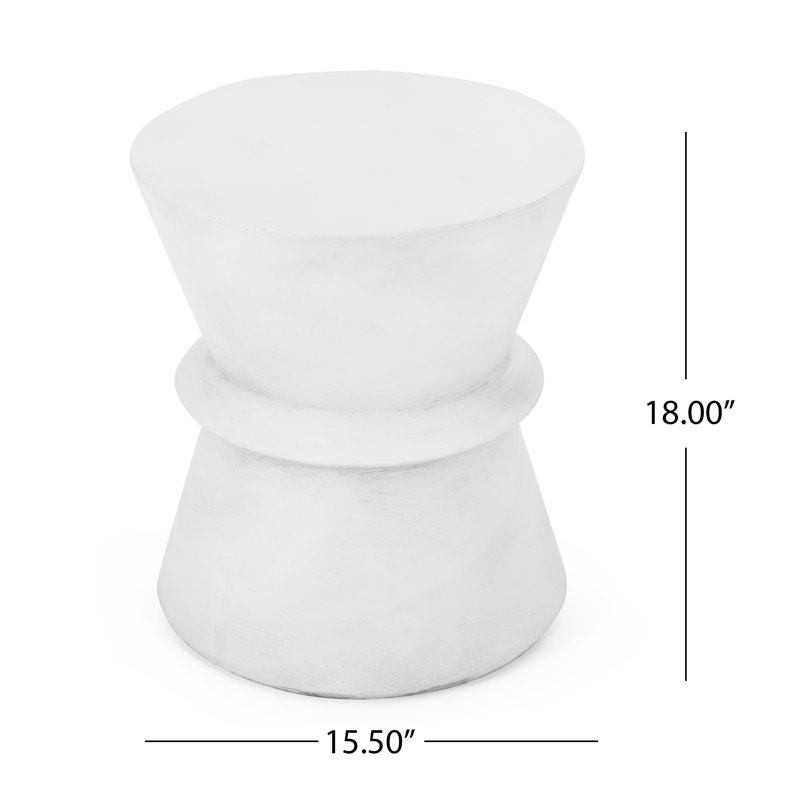 Table d'appoint d'extérieur en béton léger