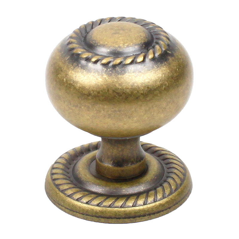 Poignée ronde 1 1/4" de diamètre Saturn, Anglais vieilli