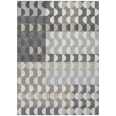 Machine Washable Indoor/Outdoor Chantille ACN2816 Geometric Rug