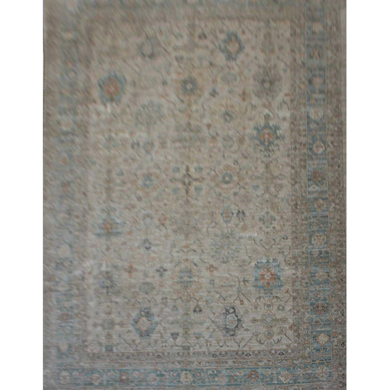 One-of-a-Kind High-Quality Hand-Knotted Gray Area Rug