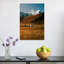 Golden Steppe Yurts Dramatic Peaceful Rustic Horse Landscape Mountain Wall Art Print 1 Piece Wrapped Canvas Wall Art-240849232