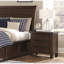 Table de chevet classique en bois brun 1pc