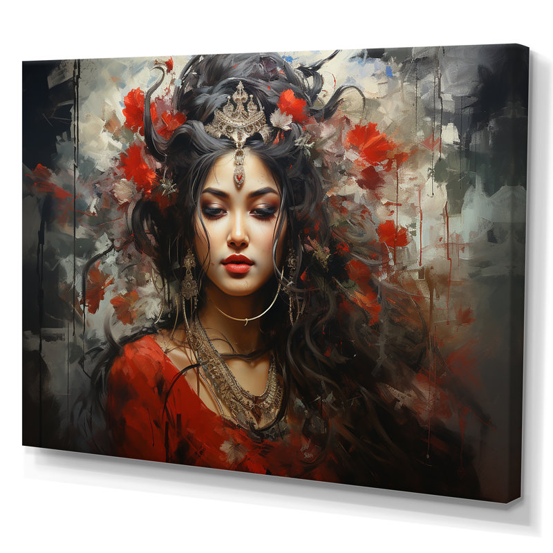 Hindouisme Serene Shakti - décoration murale Hindouisme, Toile tendue, H 16 po x l 32 po x P 1 po