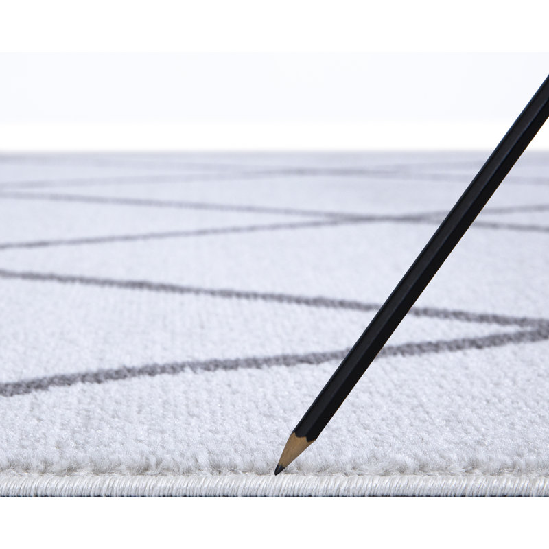 Tapis ivoire Merrie Diamond, Rectangle 2 pi 7 po x 4 pi 1 po