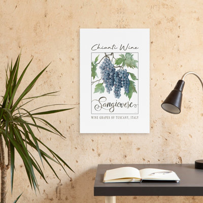 «Chianti Wine», affiche rétro sur le vin Chianti, raisins sanguins de Toscane, Italie