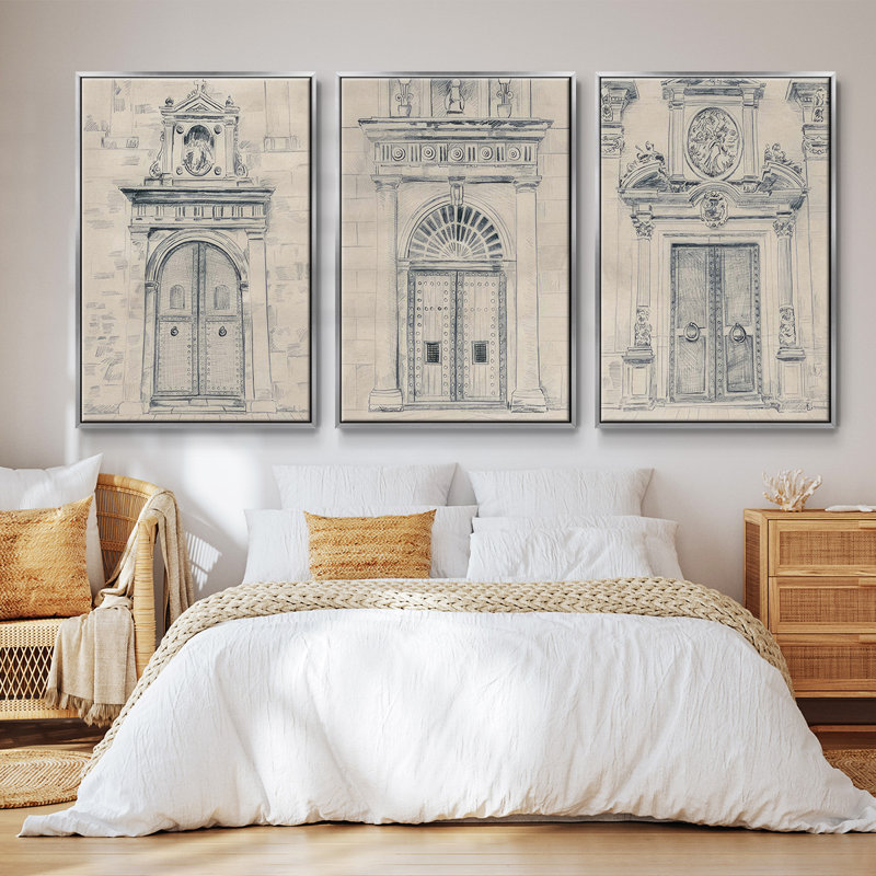 Portes de Valence I 3 pièces, H 36 po x l 72 po, Argent