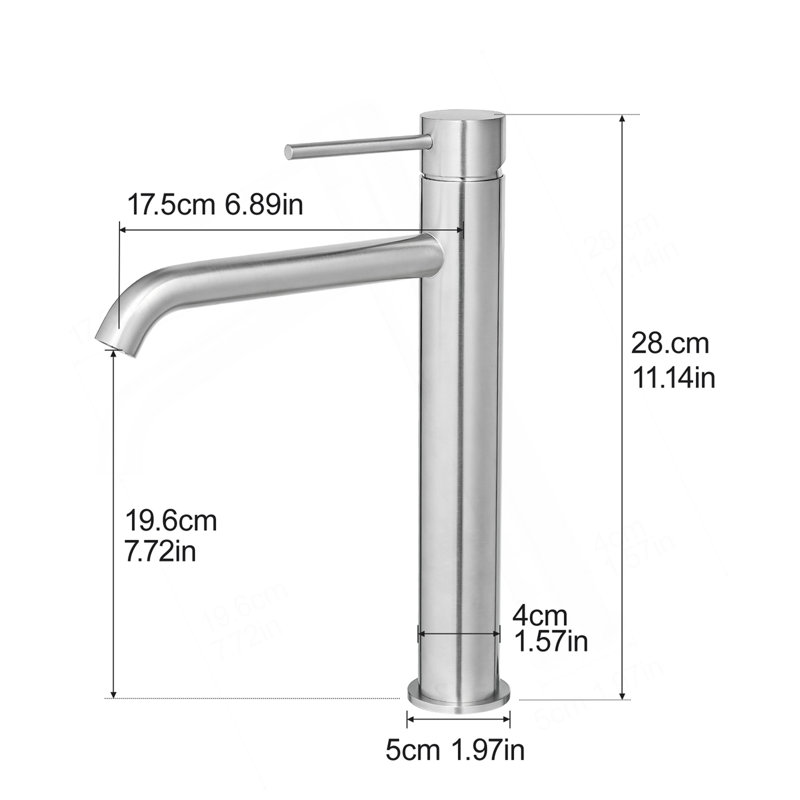Black Tall Bathroom Faucet Black Faucet For Bathroom Sink, Single Hole Bathroom Faucet Modern Single Handle Vanity Basin Faucet