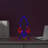 9" Blue And Red LED Neon Style Rocket Ship Table Light