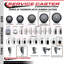 5 Inch SS Thermoplastic Rubber Swivel 1-7/8 Inch Expanding Stem Caster Set 2 Total Lock Brakes