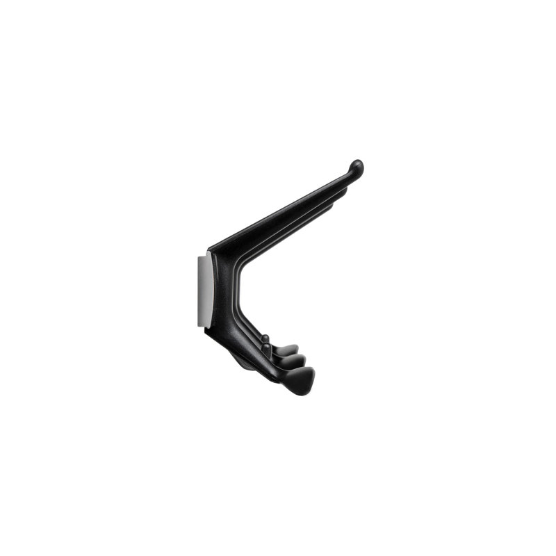 Wall Mounted Coat Rack, Matte Black, Small