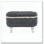 Banc de rangement avec repose-pieds en tissu-893364607