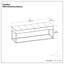 Banc de repose-pieds contemporain en cuir véritable l 56 po avec surpiqûres et base en métal Candice
