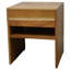 Table d'appoint en bois d'acacia avec tiroir et tablette
