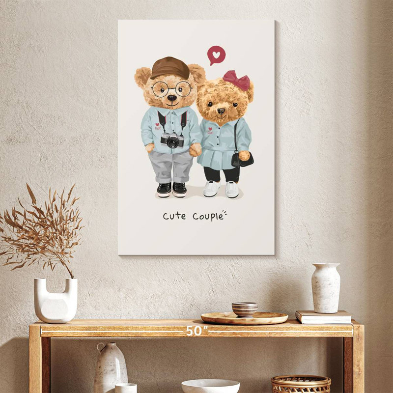 Hardie Teddy Bear Couple, 39" H x 26" W