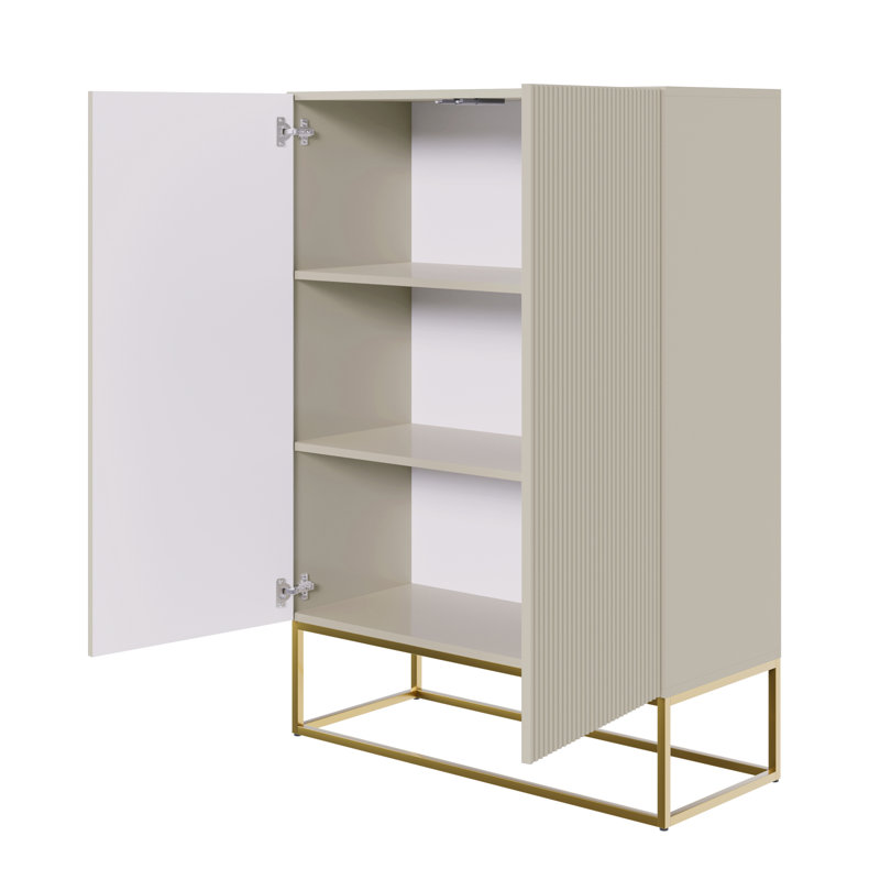 Arrandale Metal 2 - Door Rectangle Accent Cabinet, Grey