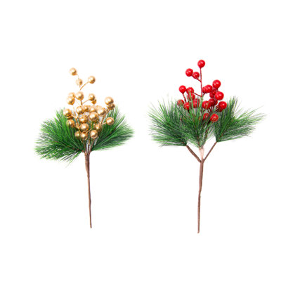 Cueillette d'aiguilles de pin et de baies assorties - Paquet de 4