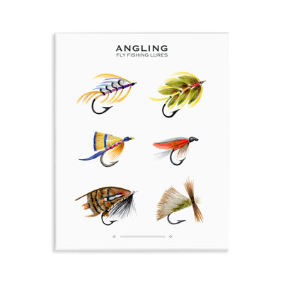 Angling Fly Fishing Lures Wall Plaque Art by Brett Blumenthal