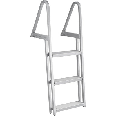 Échelle de ponton, échelle de bateau - échelle de natation en aluminium de capacité 350 / 500lbs, conception antidérapante pour les Lacs, embarquement en mer, piscines