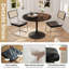 Ensemble de table ronde et de chaises 5 pièces pour petits espaces-378068662-378068660