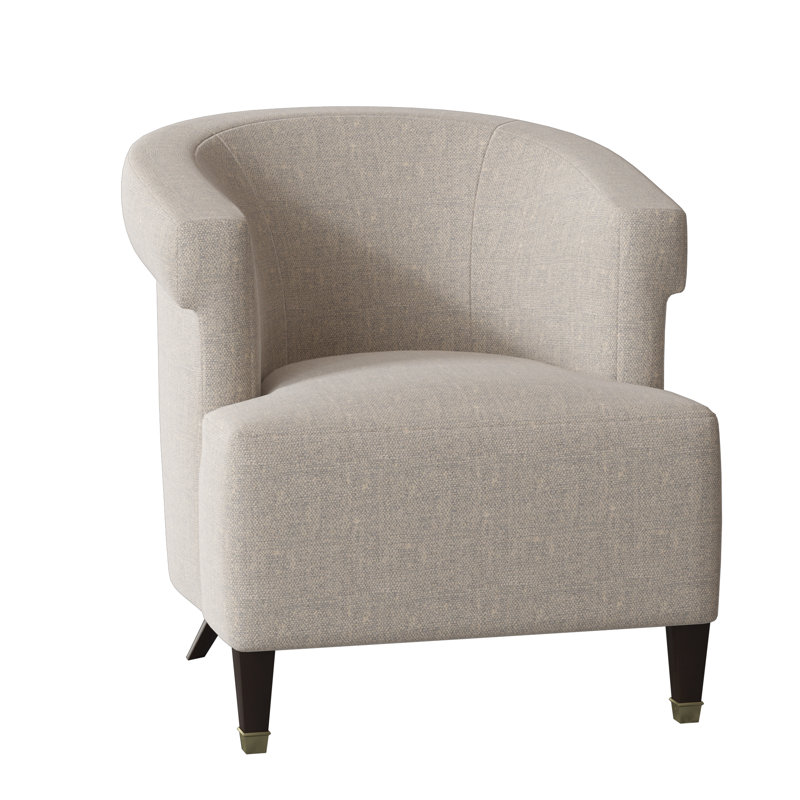 Madame Barrel Chair, Filigree Ivory, American Walnut