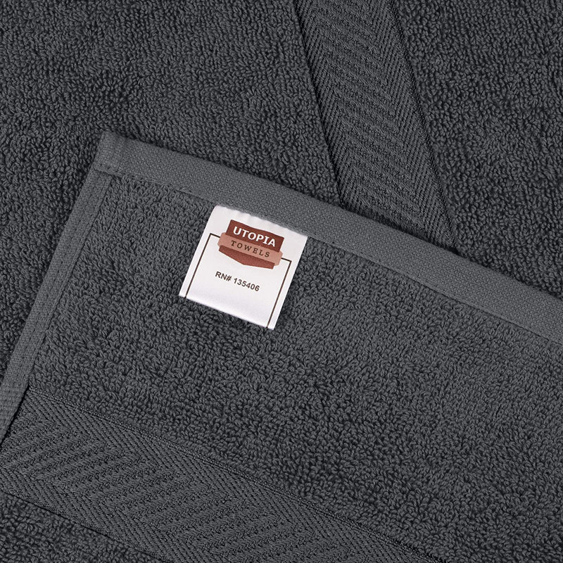 Ensemble de 6 serviettes pour salle de bain Cassada, gris