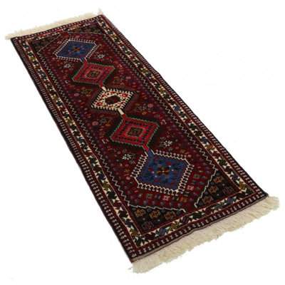 Tapis de couloir en laine Earlisa One-of-a-Kind 2 pi 1 po x 5 pi 2 rouille, bleu marine, Malibu