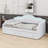 LED-Lit Upholstered Daybed Featuring Smooth-Glide Drawers For Lounging, Guests Or Small-Space Living-1489157354