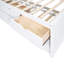 Lit simple en bois avec tablettes intégrées, 3 tiroirs et lit gigogne, étagère blanchie à la chaux, lit gigogne coulissant en apparence-1497557289-1497557288
