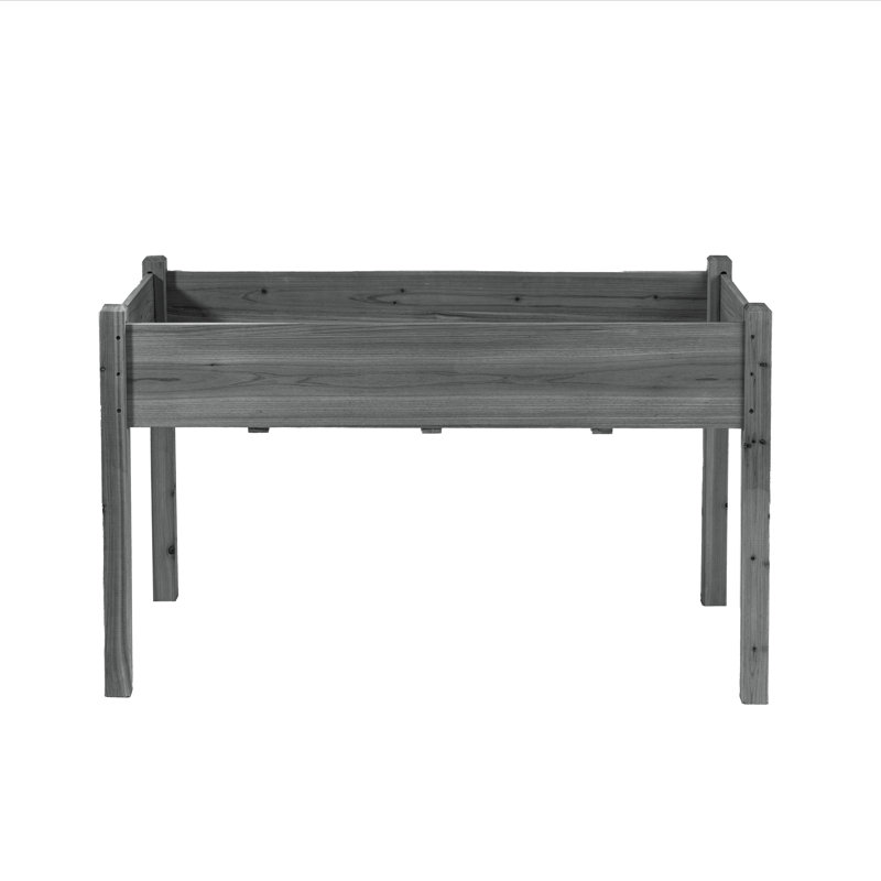 Handmade Raised Garden Bed, Gray