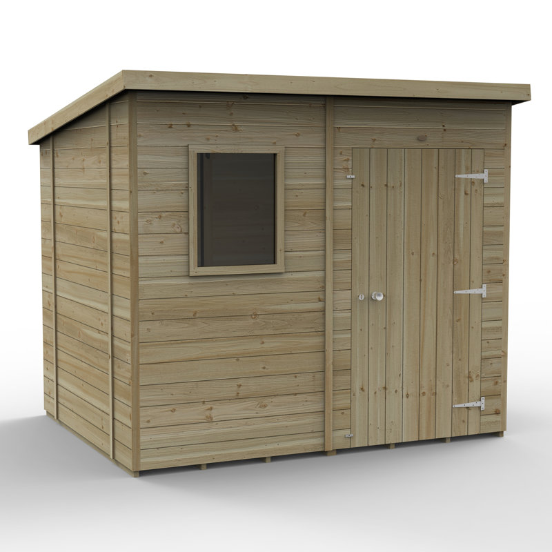 Timberdale 8 x 6 Pent Shed, No