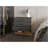 Lowrys Dresser With 3 Drawers And Open Shelf, Natural Oak And Matt Grey