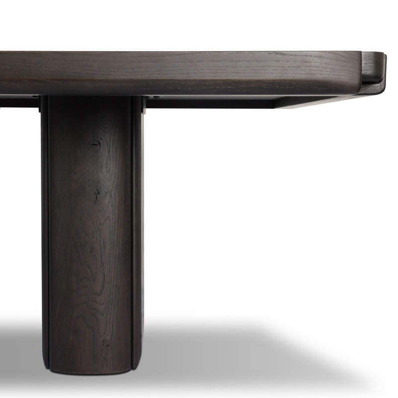 Hurley Rectangle Oak Double Pedestal Dining Table, 30" H x 96" W x 46" D