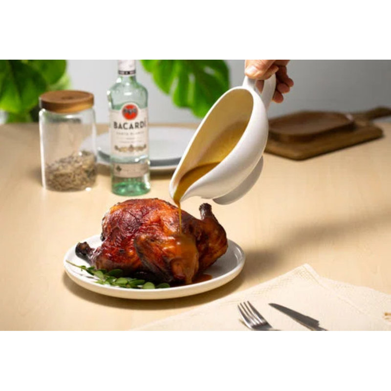 Saucière avec cuillère Kook, blanc, 21 oz
