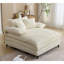 Méridienne surdimensionnée de 54,75 po de largeur, canapé-lit moelleux, assise profonde, velours côtelé, 2 coussins, 4 vitesses réglables, canapé-lit de loisir
