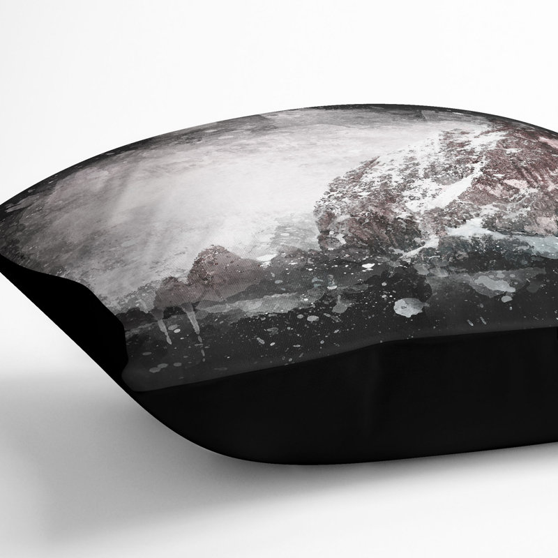 Square Cushion, Black, 40cm H x 40cm W x 15cm D