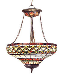 Checkers Glass Semi Flush Mount