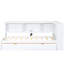Lit de jour simple avec deux tiroirs de rangement, armoires de rangement et ports USB