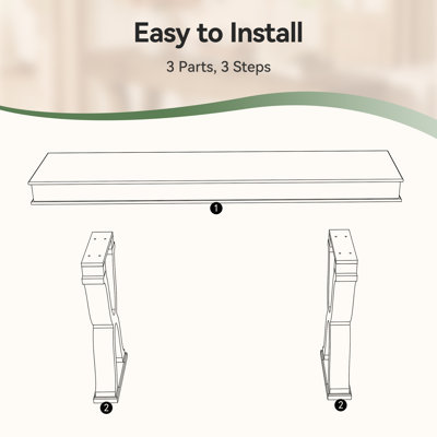 63-inch Solid Wood Console Table, Farmhouse Narrow Entryway Table With X-shaped Legs,  Long Sofa Table