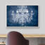 Impression sur toile sur toile lustre en cristal bleu marine et blanc fantaisiste-93589508-93589510